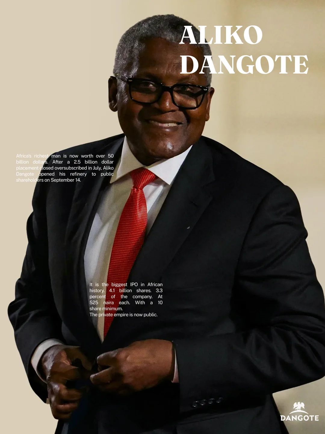 Dangote Refinery IPO Poster Exp by Toluwalope Opaleye, variation 2