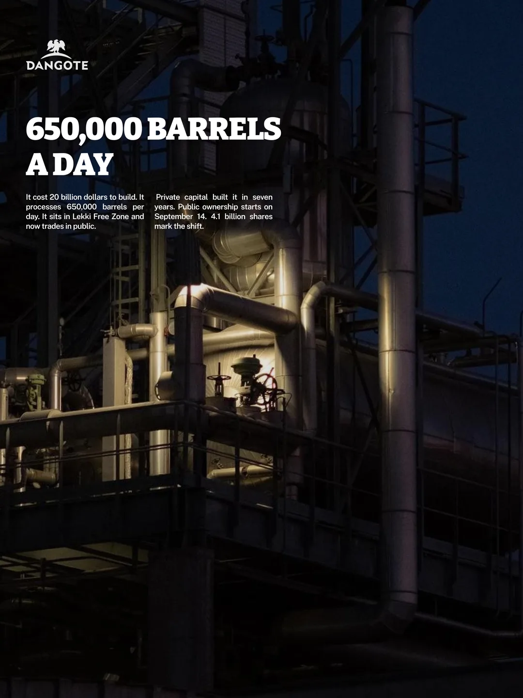 Dangote Refinery IPO Poster Exp by Toluwalope Opaleye, variation 9