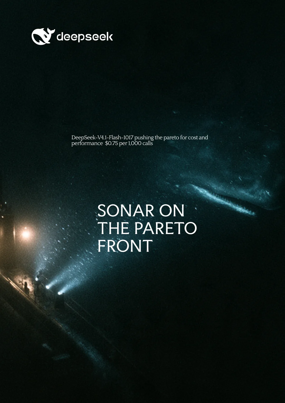 DeepSeek × Space Bunny poster by Toluwalope Opaleye — Sonar on the Pareto front, variation 5