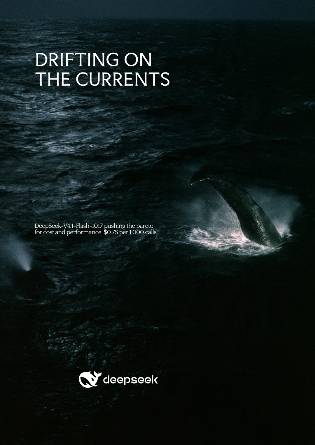 DeepSeek × Space Bunny poster by Toluwalope Opaleye — Drifting on the currents, variation 10