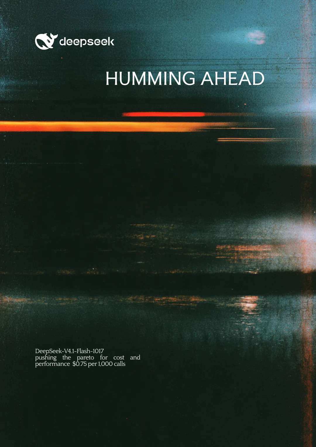 DeepSeek × Space Bunny poster by Toluwalope Opaleye — Humming ahead, variation 17