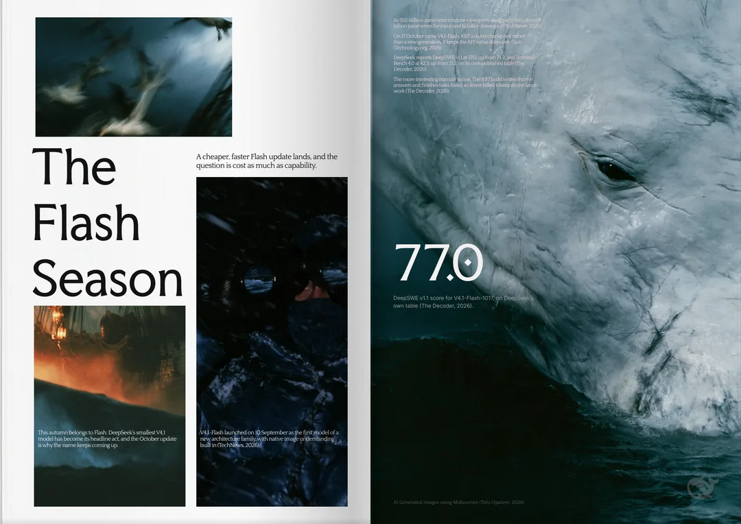 DeepSeek × Space Bunny magazine spread by Toluwalope Opaleye, 1