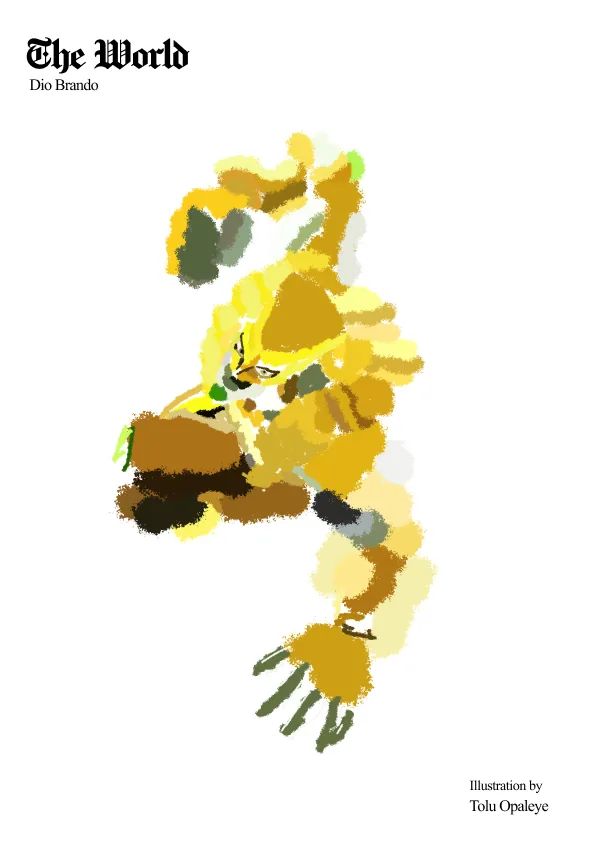 The World, Dio Brando — A4 illustration by Toluwalope Opaleye