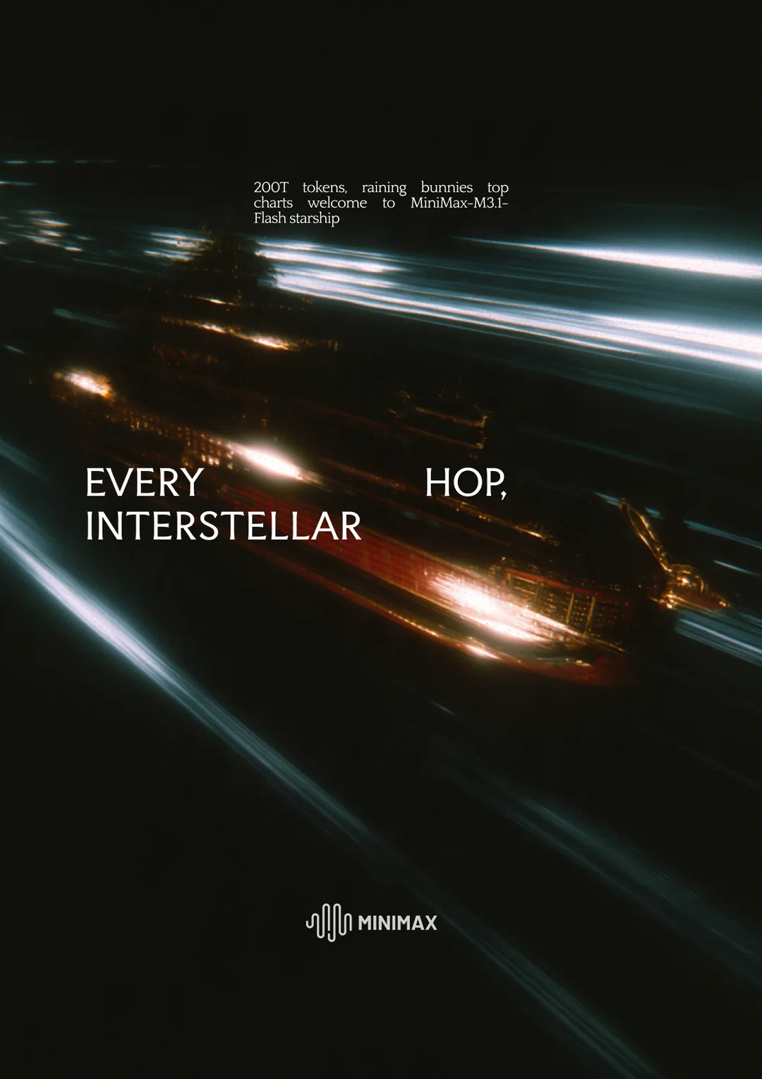 MiniMax × Space Bunny poster by Toluwalope Opaleye — Every interstellar hop, variation 4